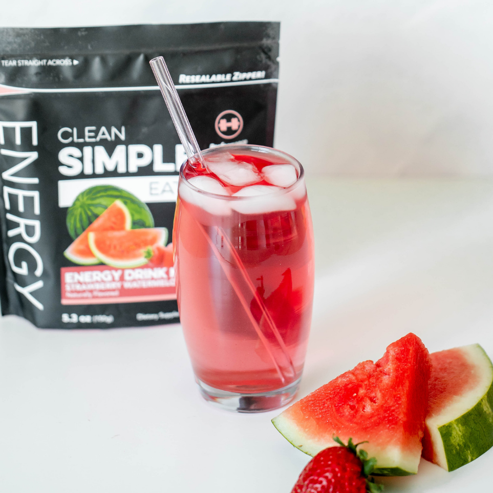 Clean Simple Eats Energy: Strawberry Watermelon Energy Drink Mix (30 Serving Bag) - Image 2