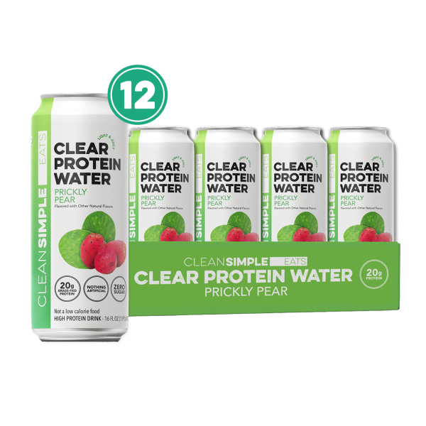Clean Simple Eats Clear Protein Water: Prickly Pear (12 Pack)